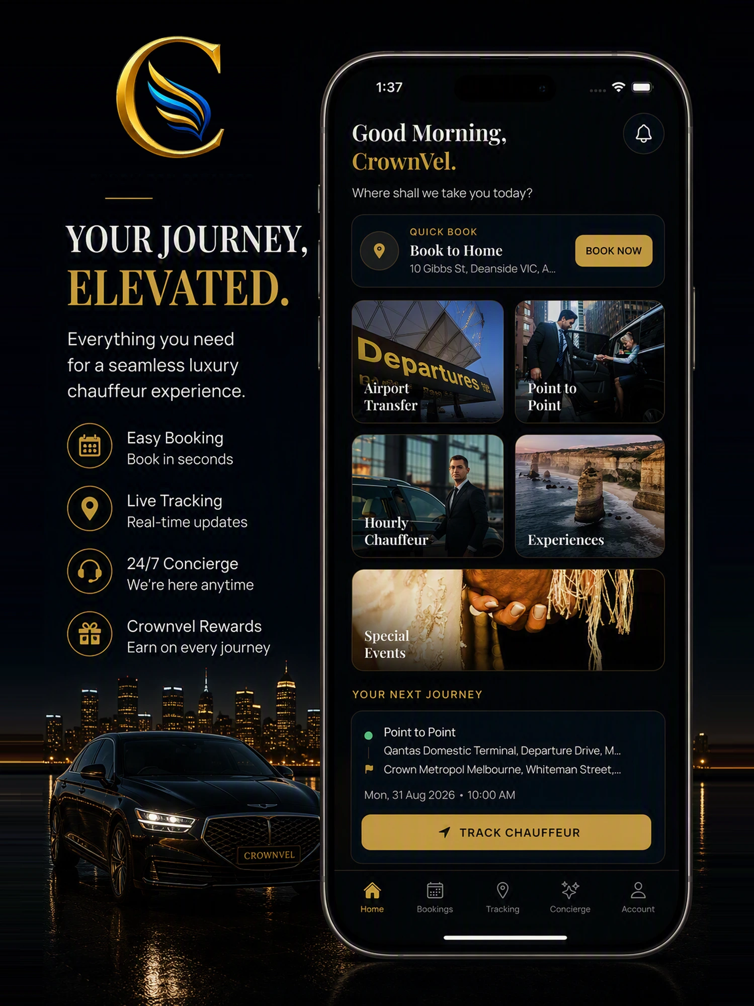 Crownvel Chauffeur app